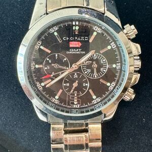Oversized Fashion Watch in Silver Tones